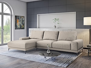 Średni biały szary salon, styl minimalistyczny - zdjęcie od Comfort4U