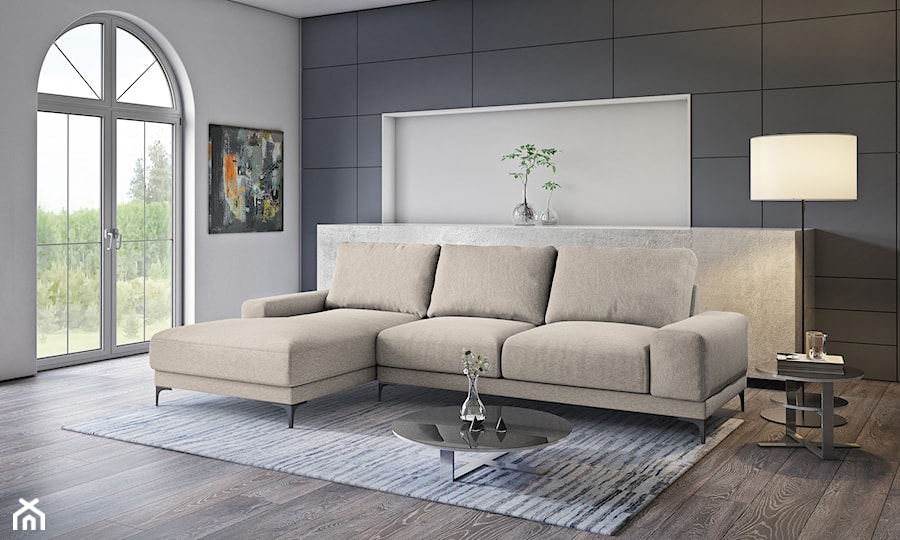 Średni biały szary salon, styl minimalistyczny - zdjęcie od Comfort4U