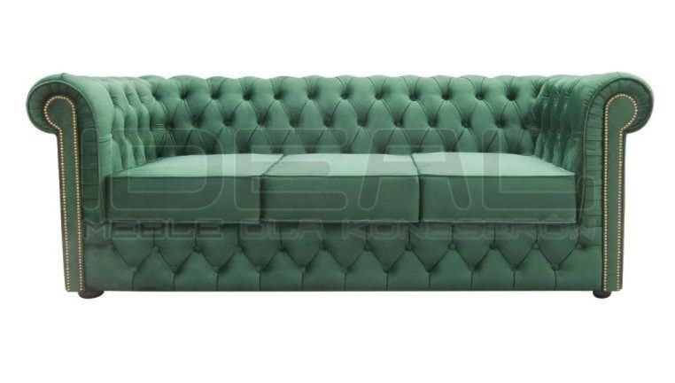 Sofa rozkładana chesterfield Normal z funkcją spania codziennego 3 os. - zdjęcie od IdealMeble.pl