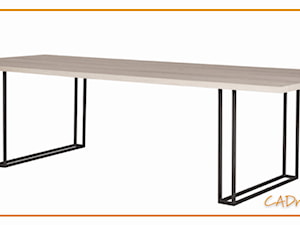 Stół do jadalni na podwójnych cienkich nóżkach - zdjęcie od CADrysunki.pl loft meble industrialne w nowej odsłonie pod wymiar.
