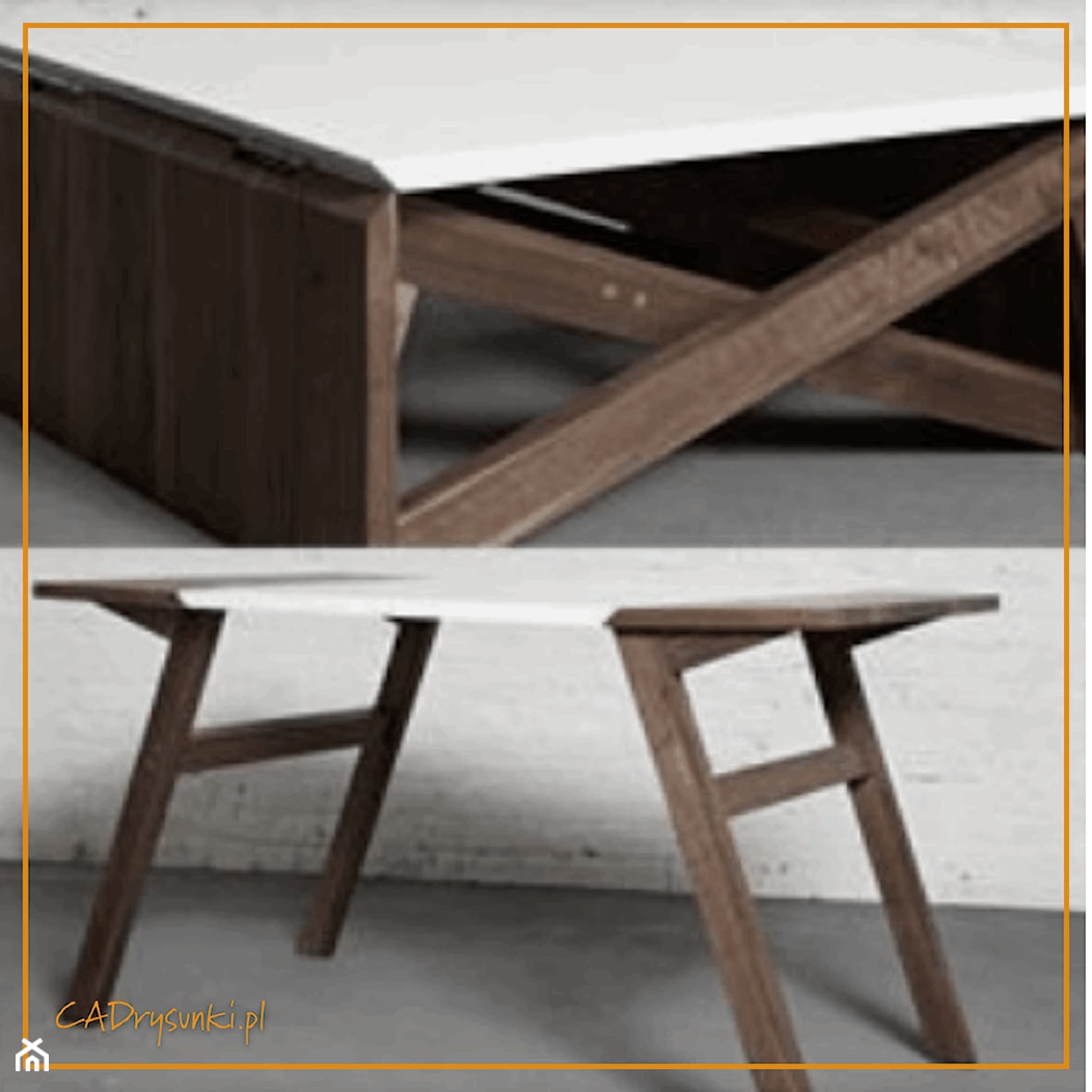 Stół szybko składany na wysokość - zdjęcie od CADrysunki.pl loft meble industrialne w nowej odsłonie pod wymiar. - Homebook