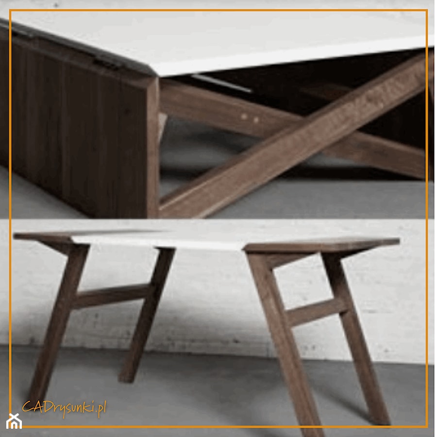 Stół szybko składany na wysokość - zdjęcie od CADrysunki.pl loft meble industrialne w nowej odsłonie pod wymiar.