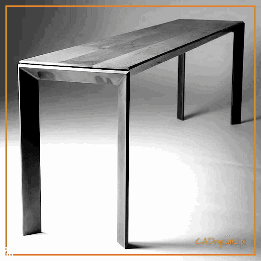 Stół na wymiar i kolor - zdjęcie od CADrysunki.pl loft meble industrialne w nowej odsłonie pod wymiar.