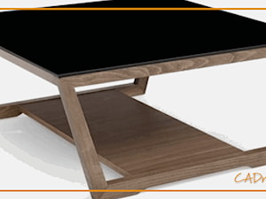 Kwadratowy niski drewniany stolik - zdjęcie od CADrysunki.pl loft meble industrialne w nowej odsłonie pod wymiar.