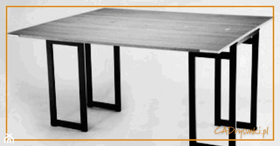 Stół turystyczny z drewna i stali - zdjęcie od CADrysunki.pl loft meble industrialne w nowej odsłonie pod wymiar.
