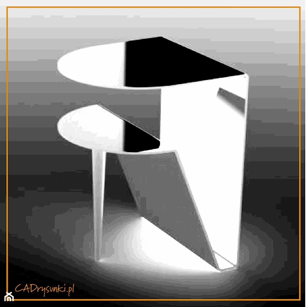 Stolik typu toaletka lub biurko - zdjęcie od CADrysunki.pl loft meble industrialne w nowej odsłonie pod wymiar. - Homebook