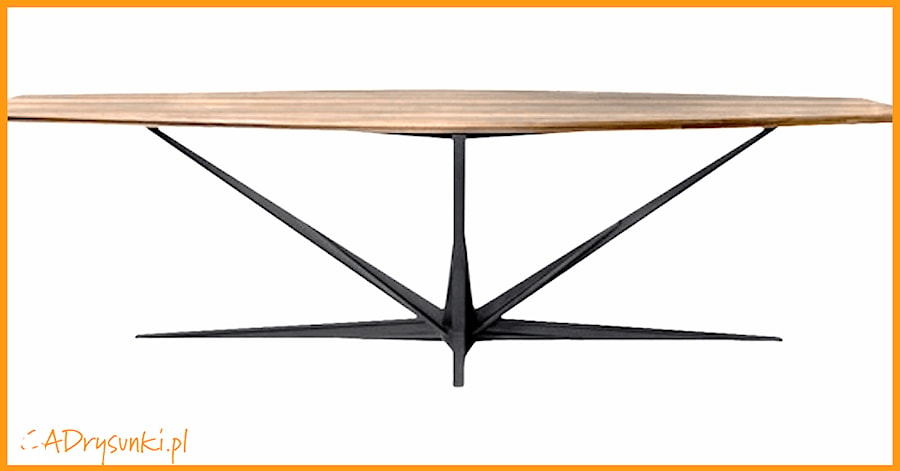 Stół z nogami typu rozgwiazda - zdjęcie od CADrysunki.pl loft meble industrialne w nowej odsłonie pod wymiar.