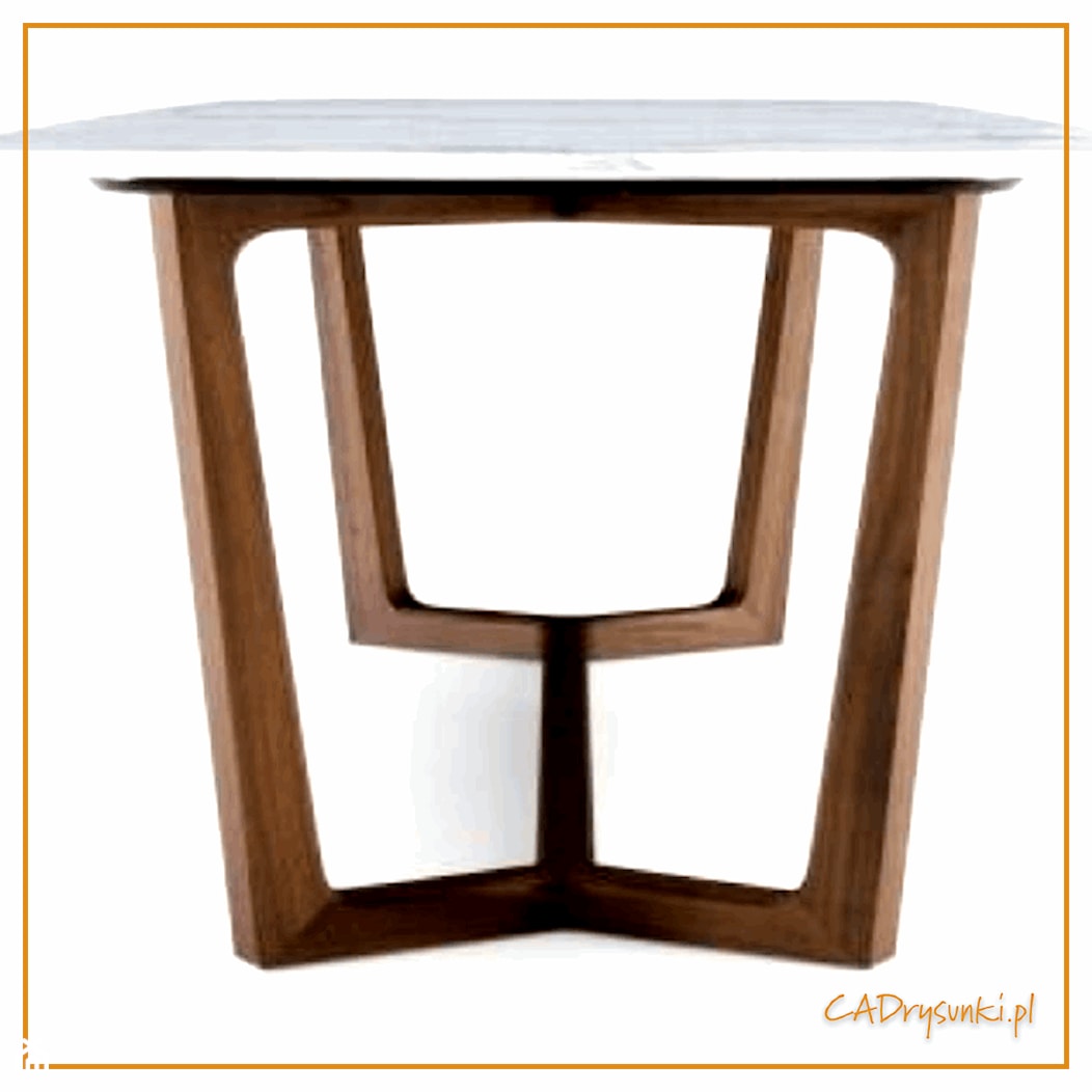 Stół z białym granitowym blatem - zdjęcie od CADrysunki.pl loft meble industrialne w nowej odsłonie pod wymiar. - Homebook