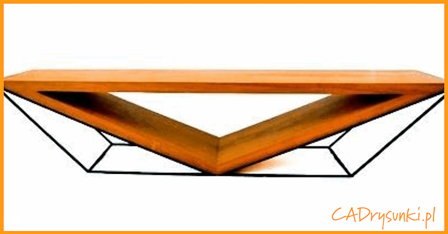 Stół na cienkich nóżkach metalowych - zdjęcie od CADrysunki.pl loft meble industrialne w nowej odsłonie pod wymiar.