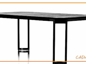 Czarny duży stół do salonu - zdjęcie od CADrysunki.pl loft meble industrialne w nowej odsłonie pod wymiar.