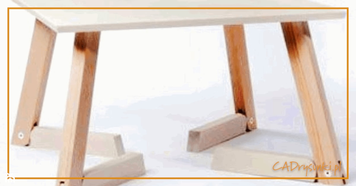 Stolik z nogami regulowanymi na wysokość - zdjęcie od CADrysunki.pl loft meble industrialne w nowej odsłonie pod wymiar. - Homebook