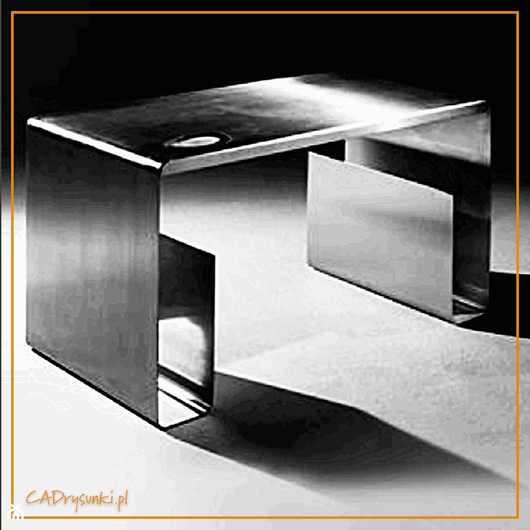 Stalowe biurko chromowane - zdjęcie od CADrysunki.pl loft meble industrialne w nowej odsłonie pod wymiar. - Homebook