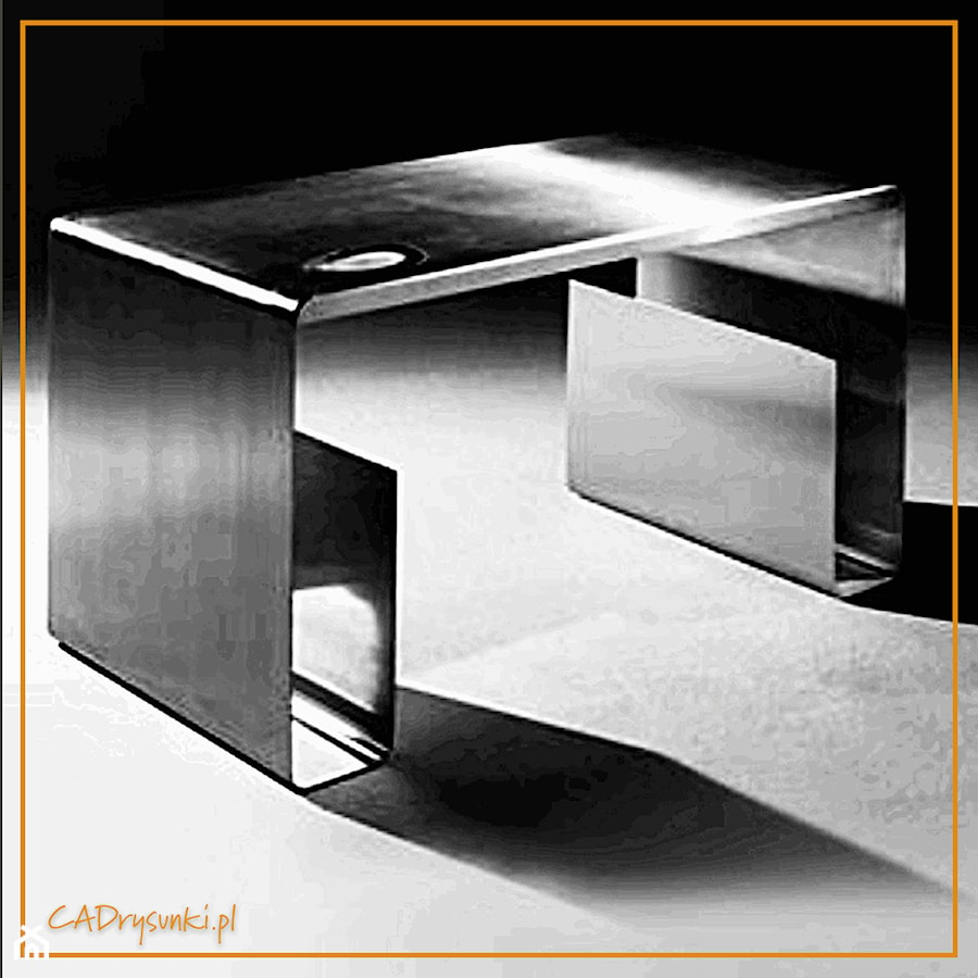 Stalowe biurko chromowane - zdjęcie od CADrysunki.pl loft meble industrialne w nowej odsłonie pod wymiar.