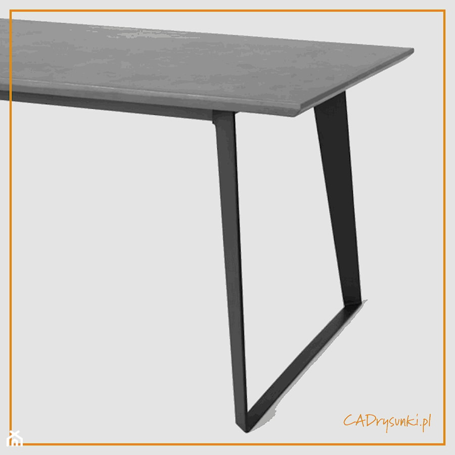 Stół z nogami lekko pochylonymi - zdjęcie od CADrysunki.pl loft meble industrialne w nowej odsłonie pod wymiar.