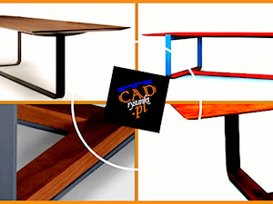 Biurko z podnóżkiem drewniano-stalowym - zdjęcie od CADrysunki.pl loft meble industrialne w nowej odsłonie pod wymiar.
