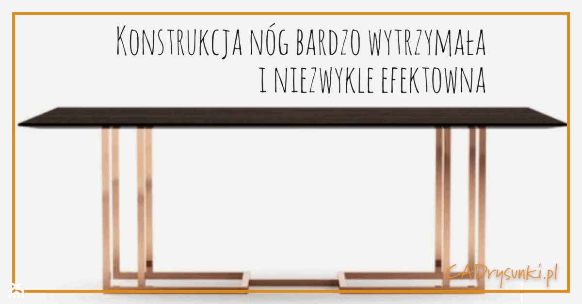 Biurko z szerokim i wąskim podnóżem - zdjęcie od CADrysunki.pl loft meble industrialne w nowej odsłonie pod wymiar. - Homebook