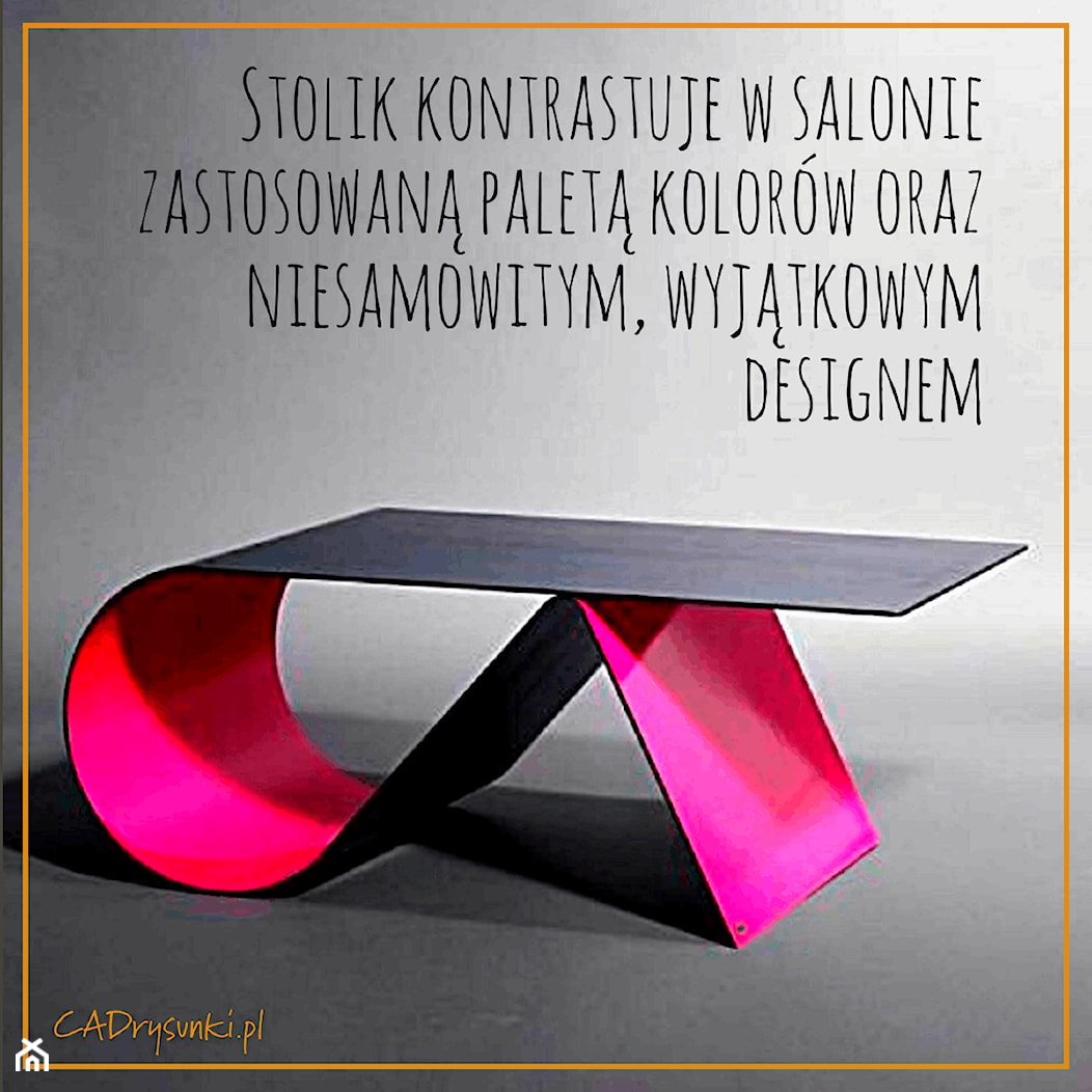 Stolik dekoracyjny i funkcjonalny - zdjęcie od CADrysunki.pl loft meble industrialne w nowej odsłonie pod wymiar. - Homebook