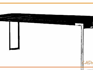 Stół do nowoczesnego salonu w stylu industrialnym - zdjęcie od CADrysunki.pl loft meble industrialne w nowej odsłonie pod wymiar.