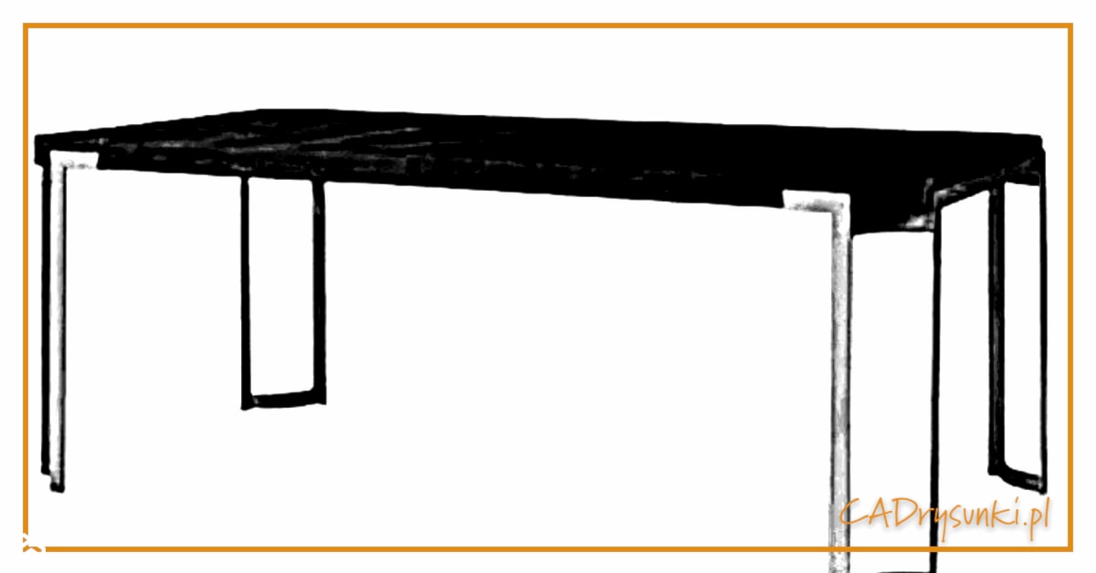 Stół do nowoczesnego salonu w stylu industrialnym - zdjęcie od CADrysunki.pl loft meble industrialne w nowej odsłonie pod wymiar. - Homebook