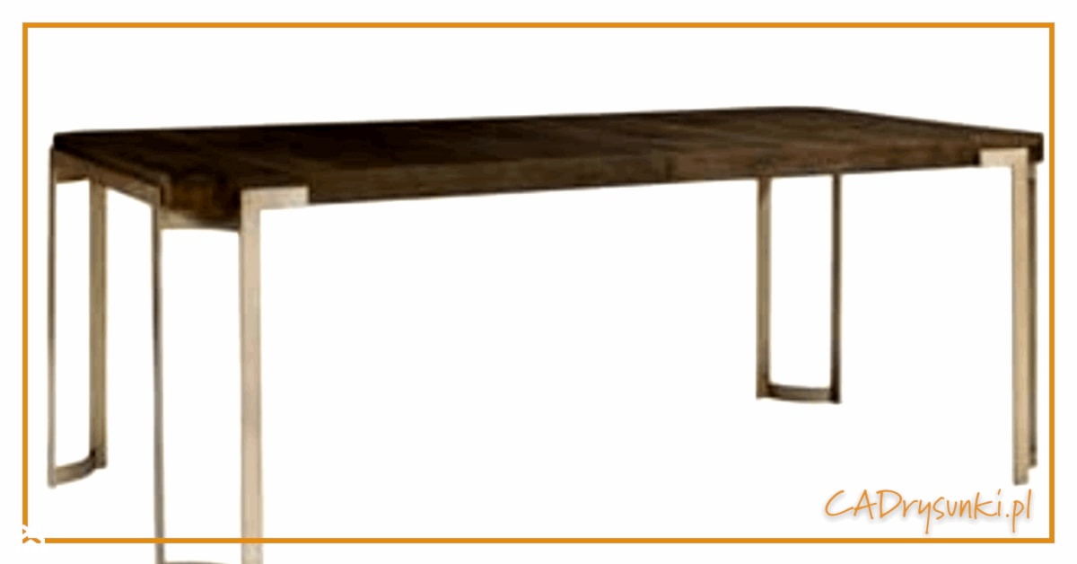 Stół z zaokrąglonymi nogami - zdjęcie od CADrysunki.pl loft meble industrialne w nowej odsłonie pod wymiar. - Homebook
