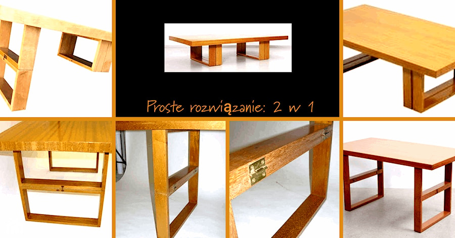 Drewniany turystyczny stół ze składanymi nogami - zdjęcie od CADrysunki.pl loft meble industrialne w nowej odsłonie pod wymiar.