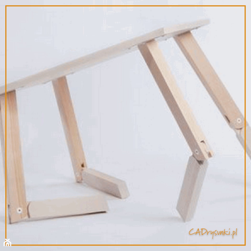 Składany stół ogrodowy z drewna - zdjęcie od CADrysunki.pl loft meble industrialne w nowej odsłonie pod wymiar. - Homebook