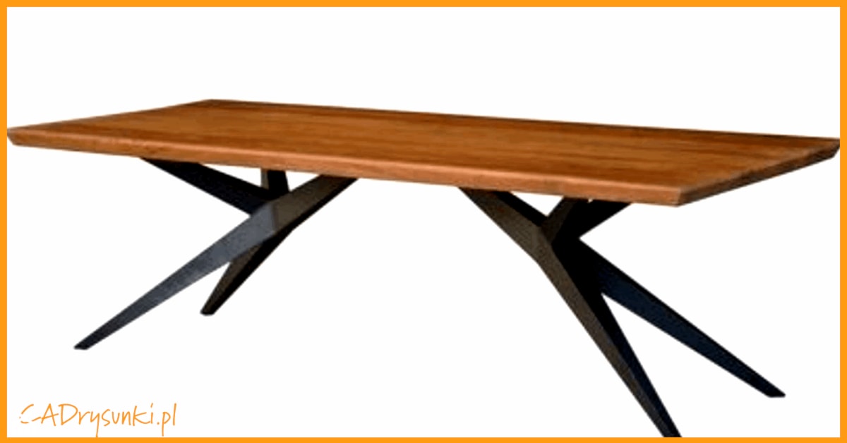 Stół typu ogrodowego z blatem jednoczęściowym - zdjęcie od CADrysunki.pl loft meble industrialne w nowej odsłonie pod wymiar. - Homebook