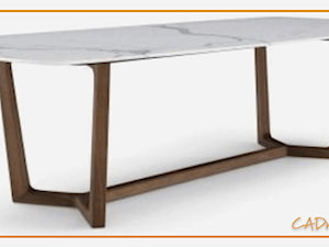 Stół z drewnianymi nogami - zdjęcie od CADrysunki.pl loft meble industrialne w nowej odsłonie pod wymiar.