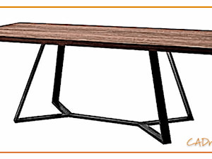 Stół do salonu z podnóżkiem - zdjęcie od CADrysunki.pl loft meble industrialne w nowej odsłonie pod wymiar.