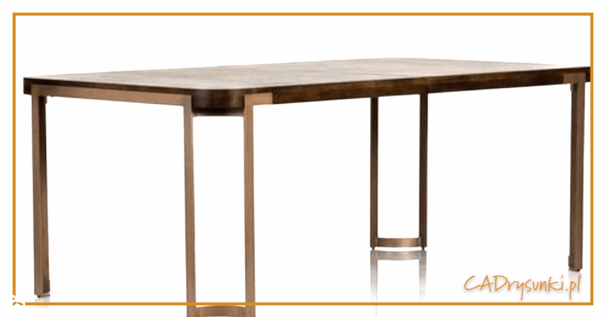 Stół ze ścinanymi narożnikami - zdjęcie od CADrysunki.pl loft meble industrialne w nowej odsłonie pod wymiar. - Homebook