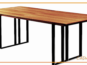 Stół z niesymetrycznym układem nóg - zdjęcie od CADrysunki.pl loft meble industrialne w nowej odsłonie pod wymiar.