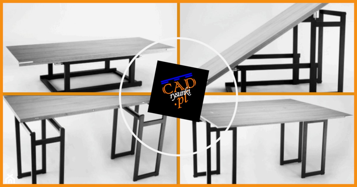 Stół i stolik 2 w 1 - zdjęcie od CADrysunki.pl loft meble industrialne w nowej odsłonie pod wymiar. - Homebook