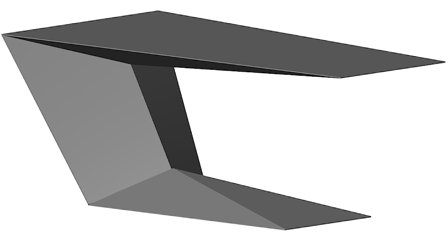 Nowoczesne biurko z blachy stalowej - zdjęcie od CADrysunki.pl loft meble industrialne w nowej odsłonie pod wymiar.