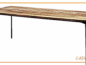 Stół z nogami stalowymi z płaskowników - zdjęcie od CADrysunki.pl loft meble industrialne w nowej odsłonie pod wymiar.