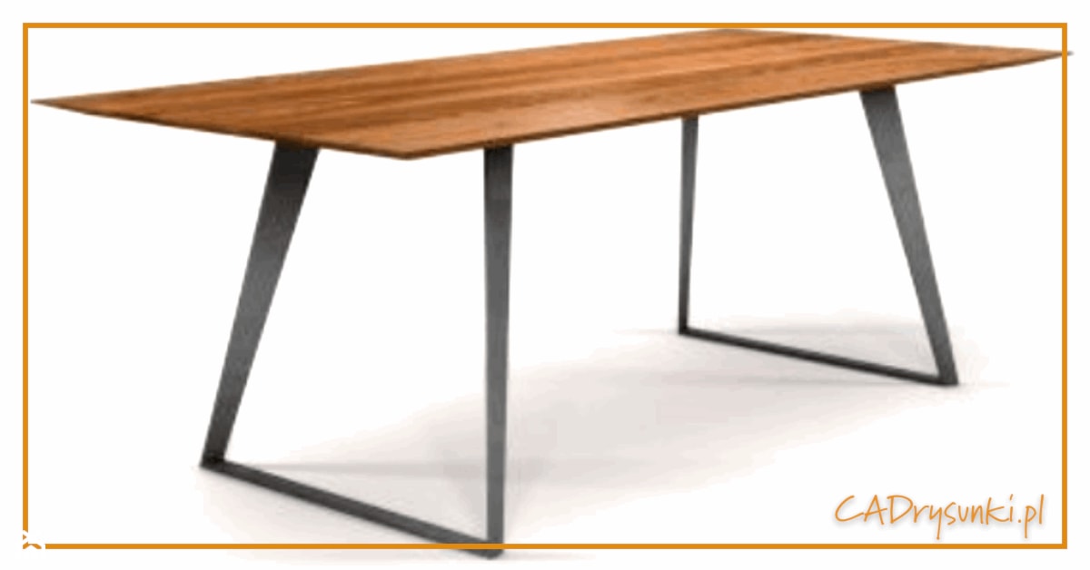 Stół z rozłożystymi nogami - zdjęcie od CADrysunki.pl loft meble industrialne w nowej odsłonie pod wymiar. - Homebook