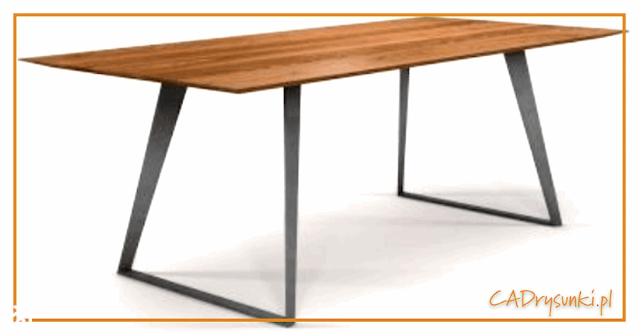 Stół z rozłożystymi nogami - zdjęcie od CADrysunki.pl loft meble industrialne w nowej odsłonie pod wymiar.