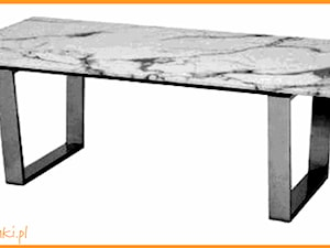 Stół z białego marmuru w ciemne plamki - zdjęcie od CADrysunki.pl loft meble industrialne w nowej odsłonie pod wymiar.