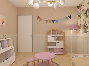 Beżowy pokój (stonowana wersja pokoju różowego) - zdjęcie od Kids' Space Concept