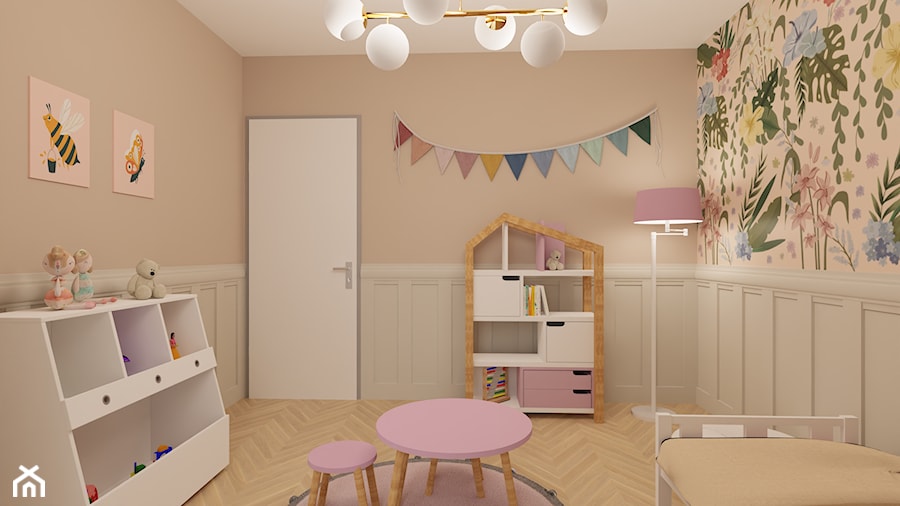 Beżowy pokój (stonowana wersja pokoju różowego) - zdjęcie od Kids' Space Concept