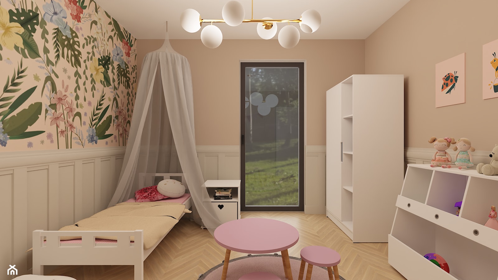 Beżowy pokój (stonowana wersja pokoju różowego) - zdjęcie od Kids' Space Concept - Homebook