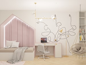 Łóżko domek i motyw baletnicy w pokoju dziewczynki - zdjęcie od Kids' Space Concept
