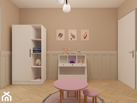 Aranżacje wnętrz - Pokój dziecka: Beżowy pokój (stonowana wersja pokoju różowego) - Kids' Space Concept. Przeglądaj, dodawaj i zapisuj najlepsze zdjęcia, pomysły i inspiracje designerskie. W bazie mamy już prawie milion fotografii!