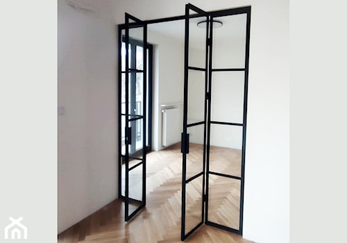 Eleganckie drzwi szklane: Loftowa estetyka. - zdjęcie od GDEL Home Design