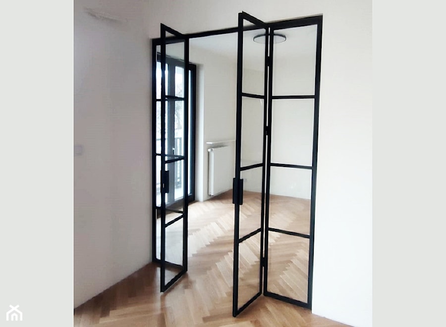 Eleganckie drzwi szklane: Loftowa estetyka. - zdjęcie od GDEL Home Design
