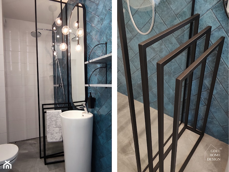 Czarny metalowy wieszak do łazienki - zdjęcie od GDEL Home Design