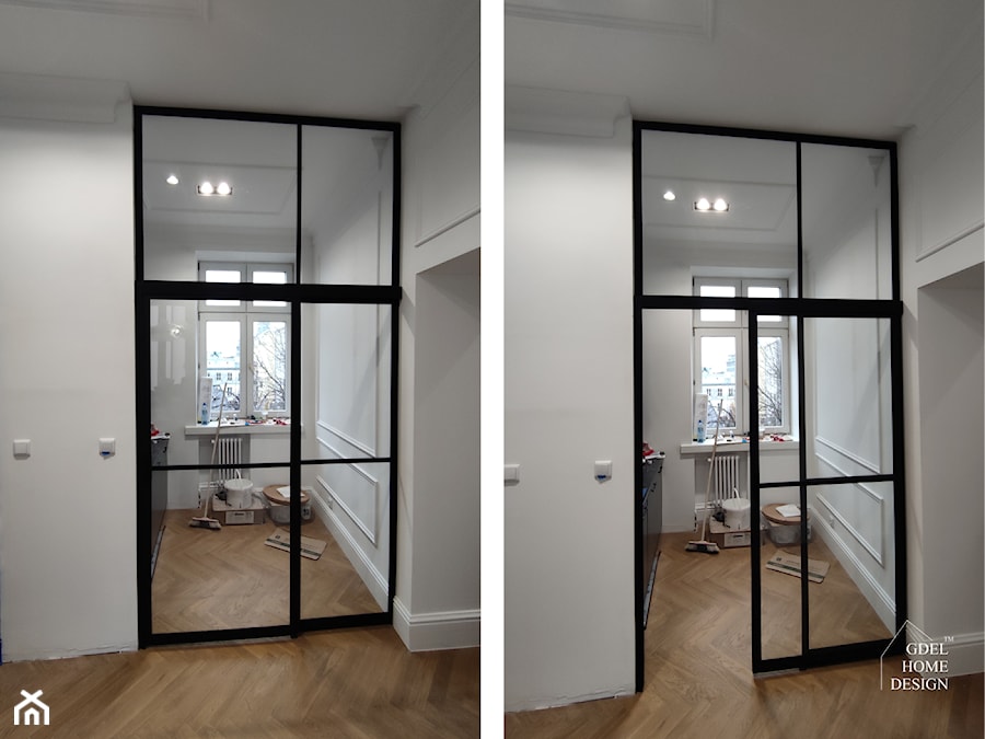 Szklane drzwi loftowe przesuwne - zdjęcie od GDEL Home Design