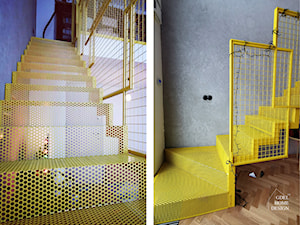 Żółte schody metalowe - zdjęcie od GDEL Home Design