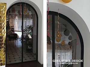 DRZWI LOFTOWE PODWÓJNE Z ŁUKAMI - Salon, styl nowoczesny - zdjęcie od GDEL Home Design