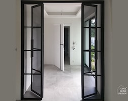 Drzwi podójne loftowe szkło grafitowe - zdjęcie od GDEL HOME DESIGN - Homebook