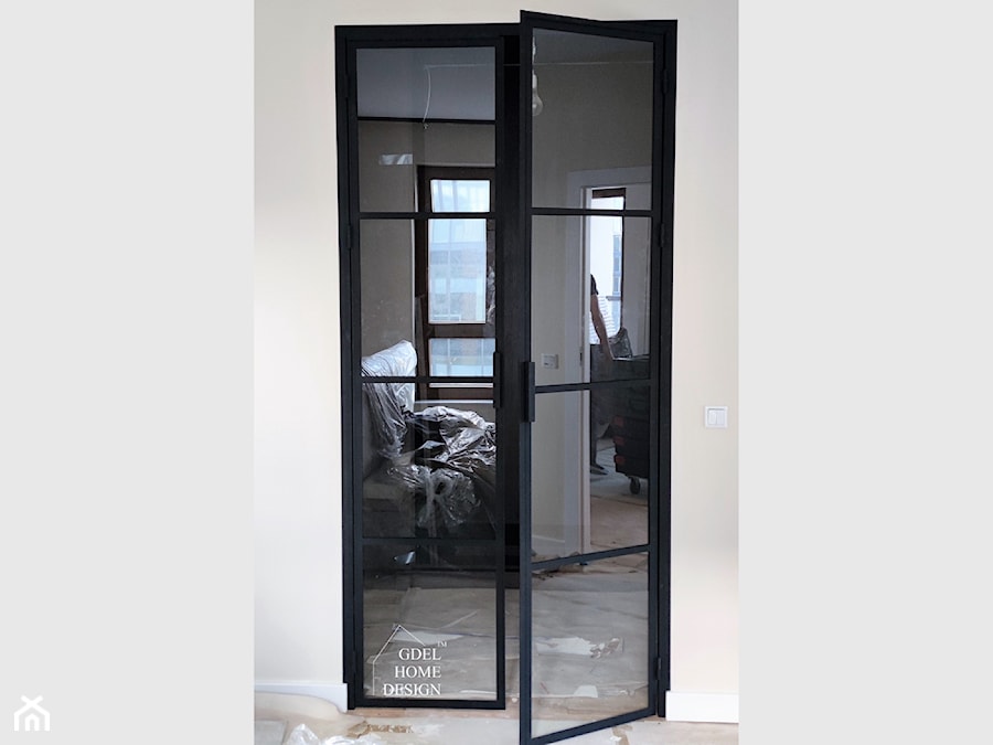 Drzwi francuskie stalowo-szklane. - zdjęcie od GDEL Home Design